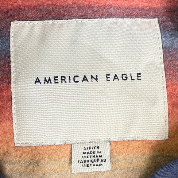 AMERICAN EAGLE Womens Southwestern Fleece Snap Front Jacket S Cozy Boho Western - Picture 3 of 15